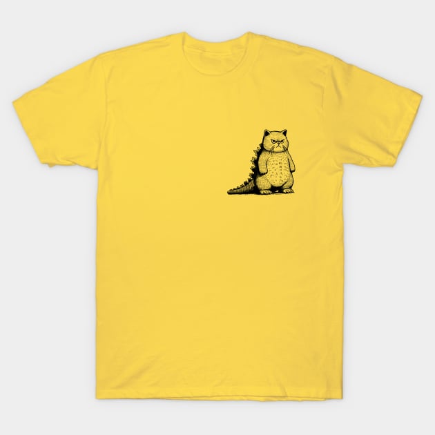 Catzilla (pocket print) T-Shirt by Stupiditee